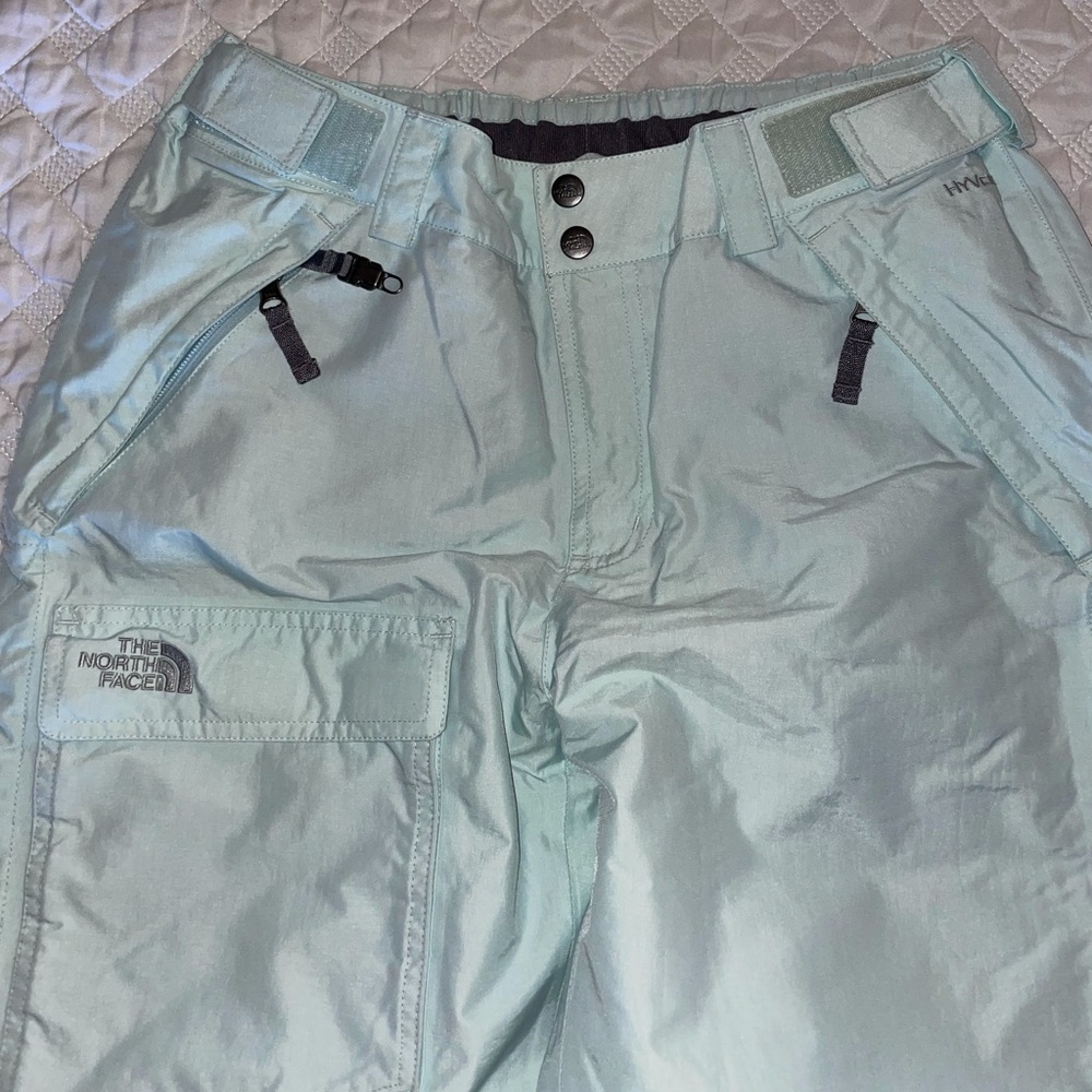 Women’s teal north face snowboarding pants